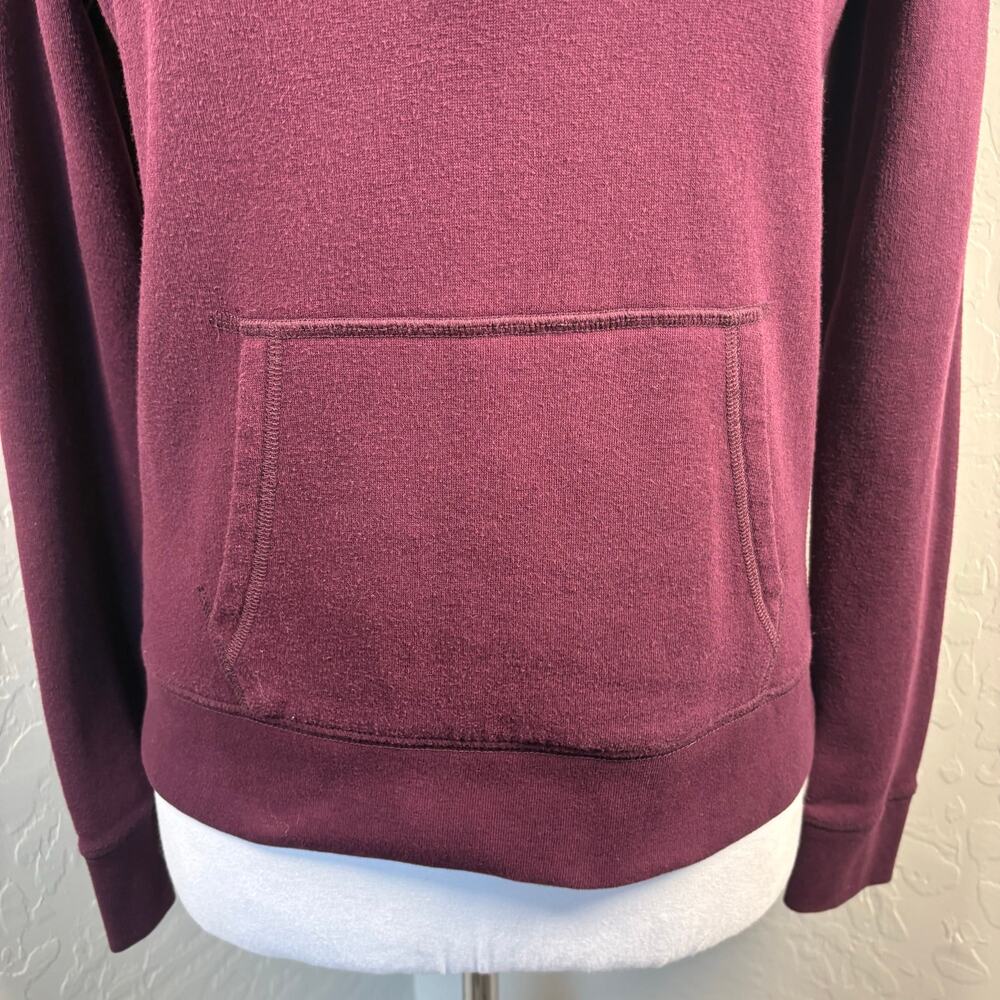 Y2K Vintage Victoria’s Secret PINK Hoodie Burgundy Quarter Zip Pullover M Logo - Picture 4 of 10